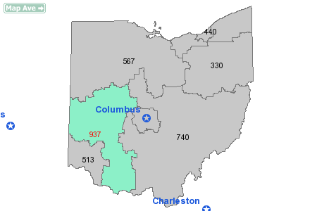 Area Code 937 Map