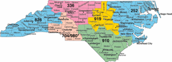 Area Code 980 Map